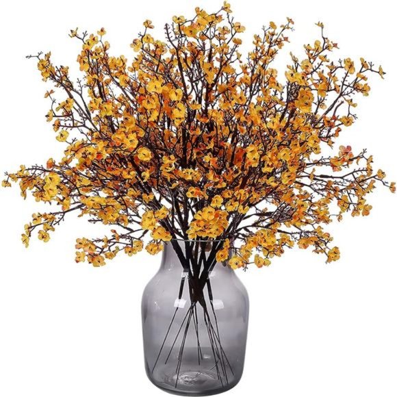 6 Pcs Faux Flower Fake Babys Breath Flower Bulk Artificial Gypsophila Bouquet - Picture 1 of 6